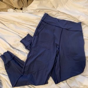 Women’s blue lulu lemon full length joggers